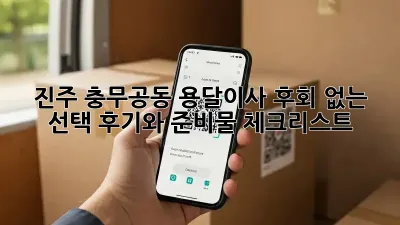 진주 충무공동 용달이사, 후회 없는 선택? 후기와 준비물 체크리스트!